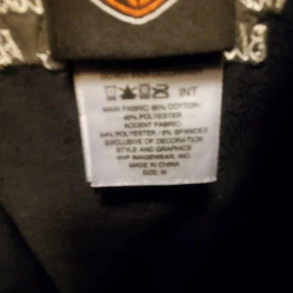 Ladies / Womens size M cap sleeve black Harley-Davidson top sheer on top back - Picture 8 of 10